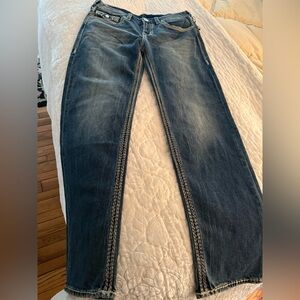 True Religion Dark Blue  Ricky Straight Leg Jeans